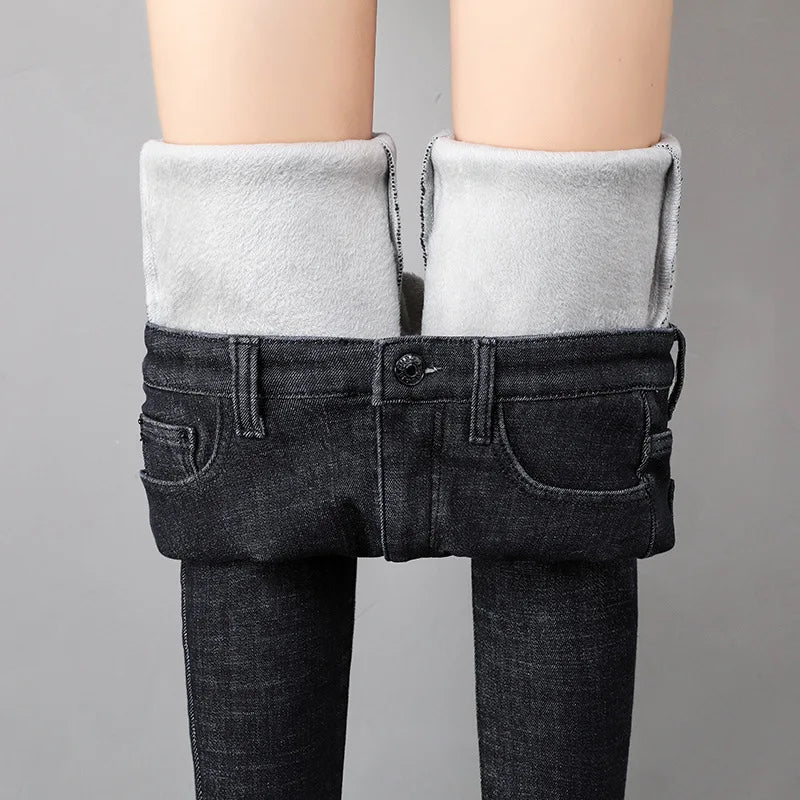 Women's fleece lined jeans