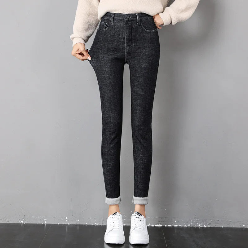Women's fleece lined jeans