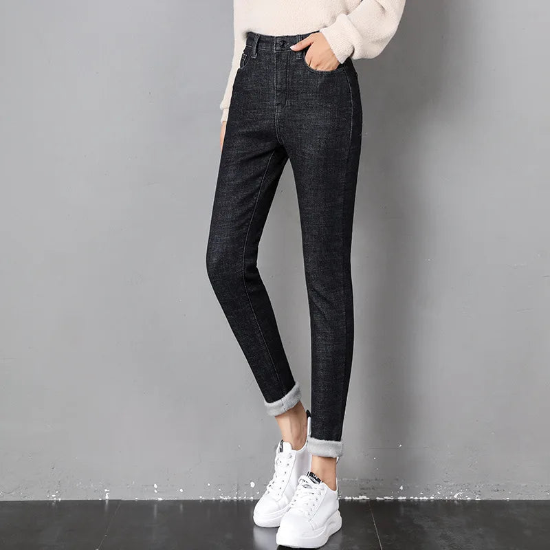 Women's fleece lined jeans