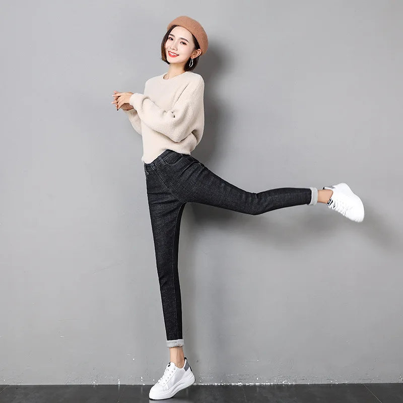 Women's fleece lined jeans