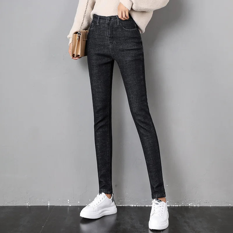 Women's fleece lined jeans