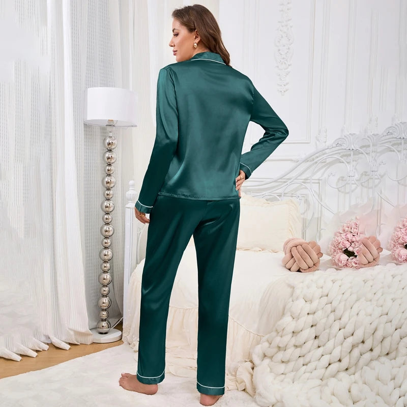 Women's satin pajamas - Ella fashion