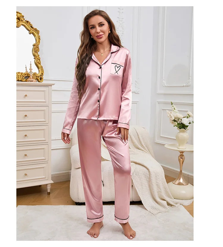 Women's satin pajamas - Ella fashion