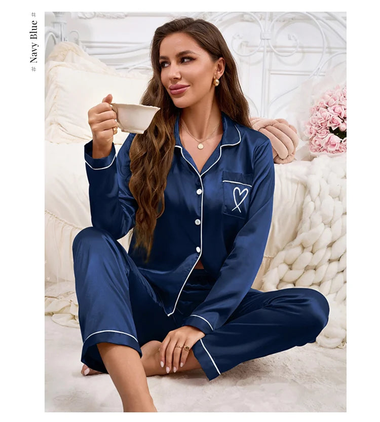 Women's satin pajamas - Ella fashion