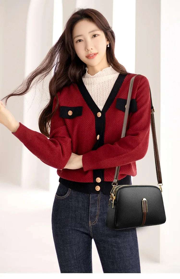 Women's shoulder bag designed from 100% leather