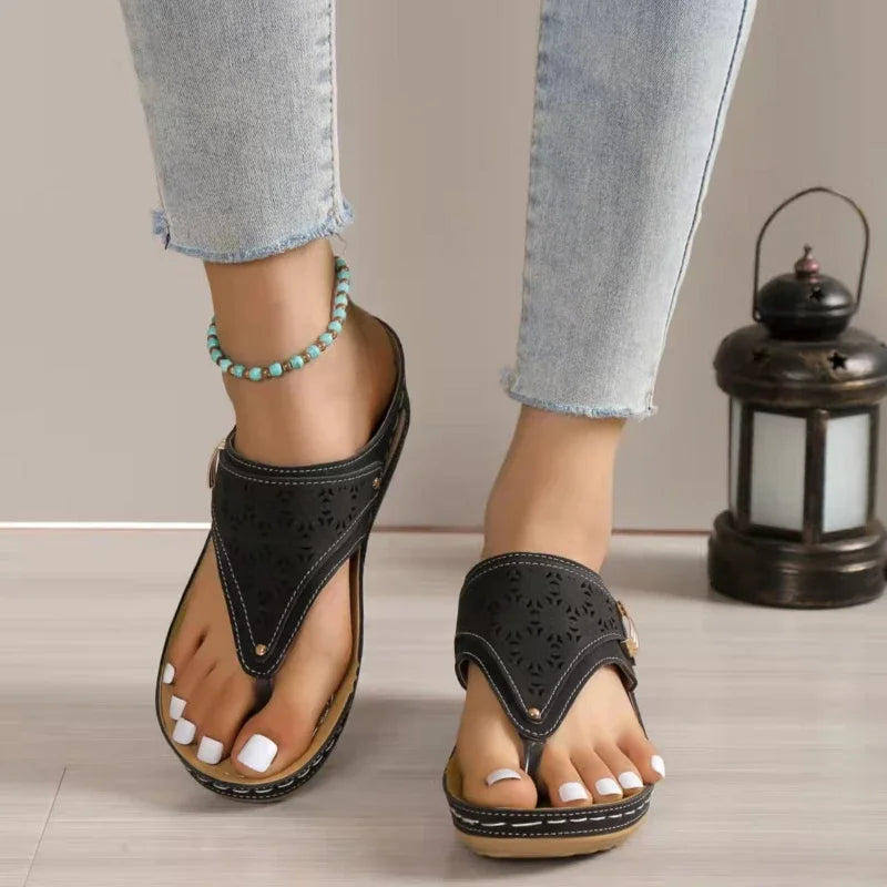 Women's soft leather sandal - Ella fashion
