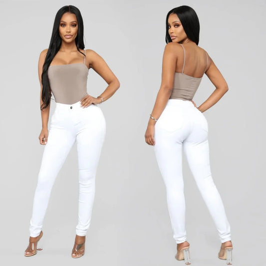 2025 New Fashion Women Fly Pocket Button Skinny Pants - Ella fashion