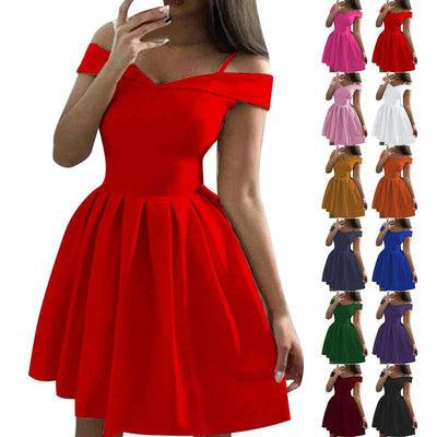 Glam Ruffle Off-Shoulder Dress