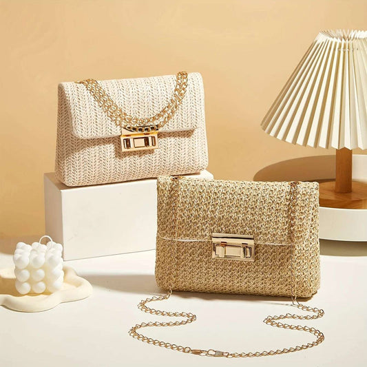 Hand-blown straw bag