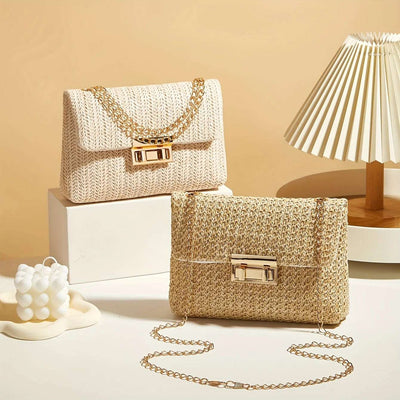 Hand-blown straw bag