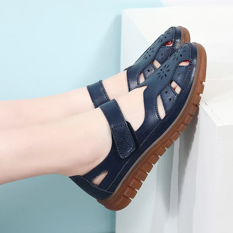 Comfortable leather footwear top view