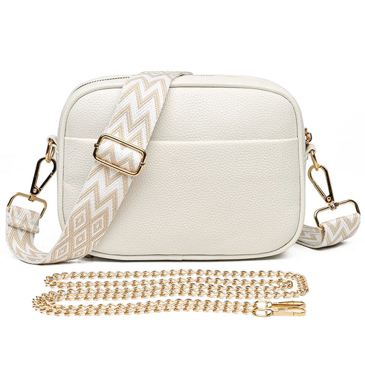 A modern women's handbag made of luxurious leather