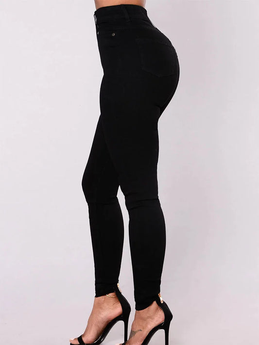 2025 New Women Vintage Denim Skinny Jeans Pants