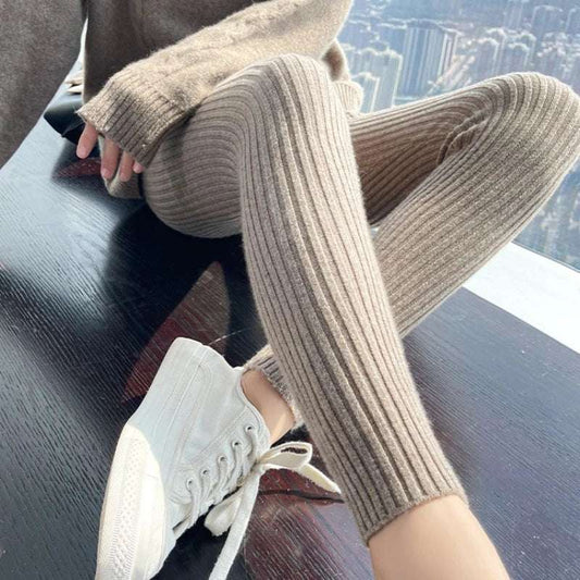 Women's autumn pants at the waist