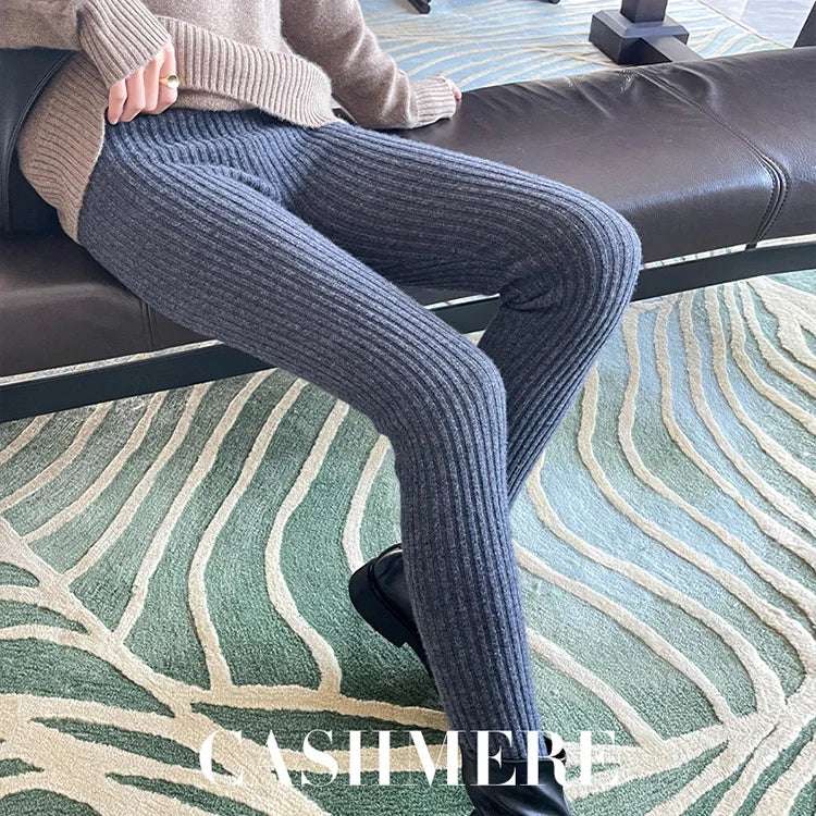 Women's autumn pants at the waist